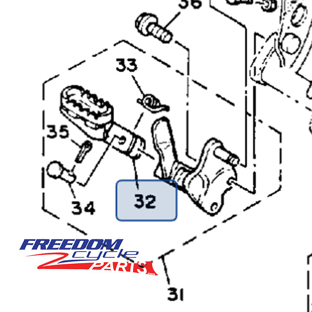 Yamaha XT350 OEM Foot Pegs