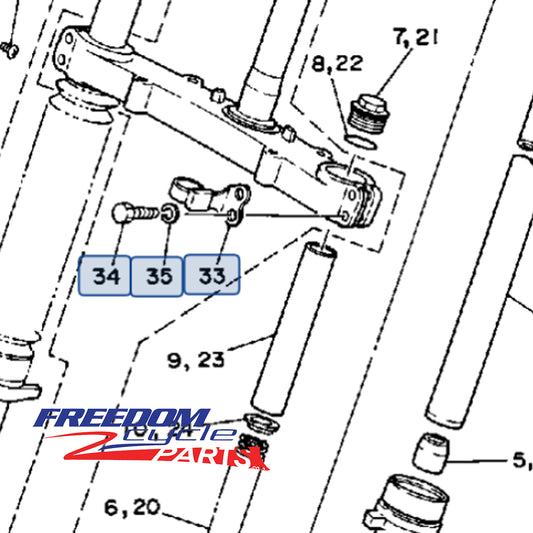 Yamaha BW350 OEM Cable Guide Bracket with Hardware