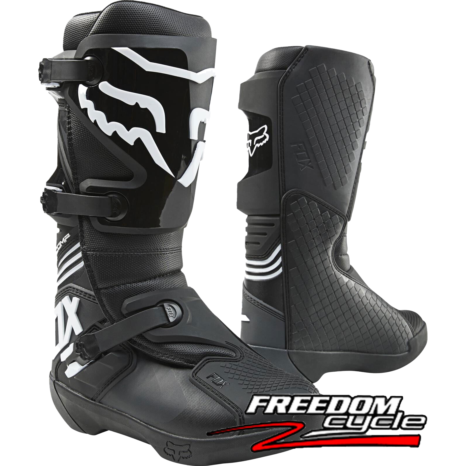 Fox Racing Men s Black Comp Motocross Boots Freedom Cycle