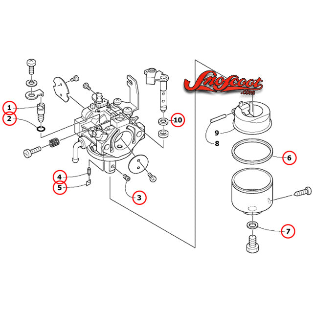 2018-2019 Yamaha Snoscoot 200 Carburetor Rebuild Kit