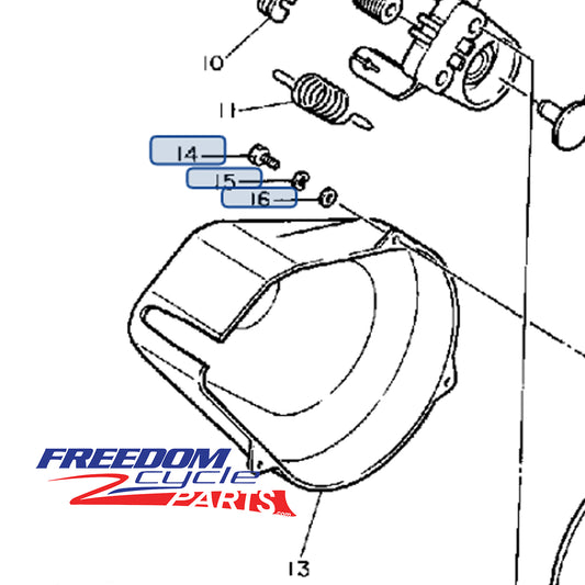 Yamaha Snoscoot 80 OEM Brake Disc Cover Mounting Bolt Kit