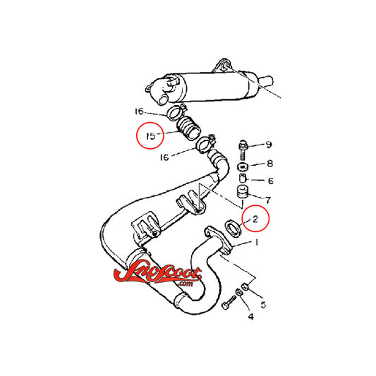 Yamaha Snosport 125 Exhaust Sealing Kit