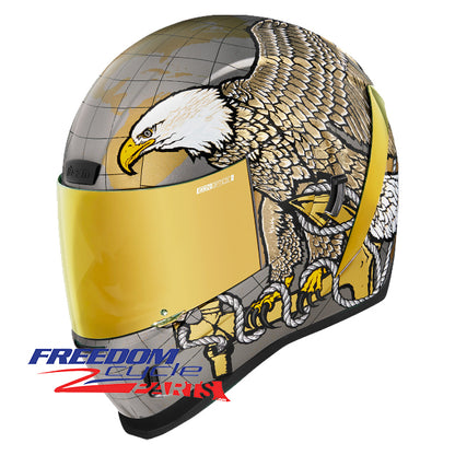icon airmada spaztyk helmet gold Icon Airflite Semper Fi Gold Helmet