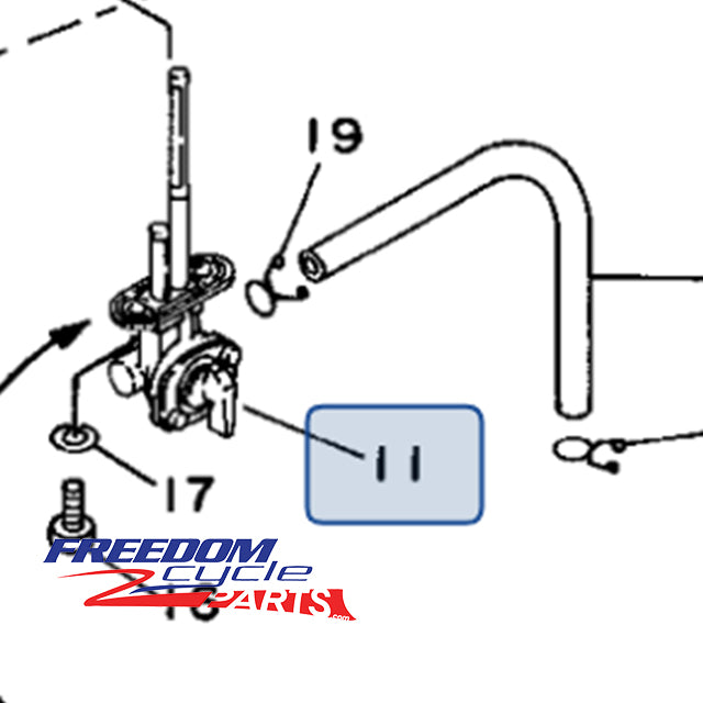 Yamaha XT350 Fuel Cock Assembly