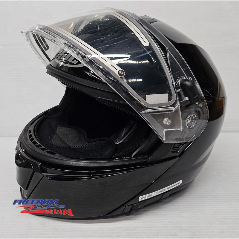 HJC Gloss Black i90 Snow Helmet - Electric Shield