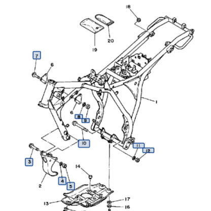 Yamaha BW350 OEM Engine Mounting Bolt Kit