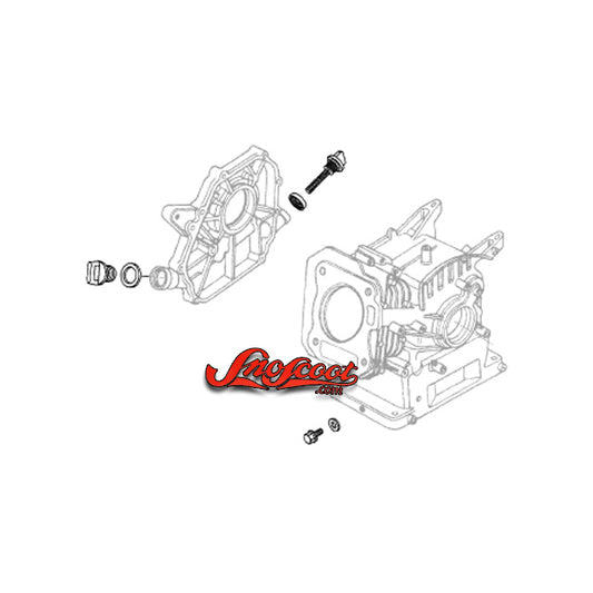 Ski-Doo Mini Z 120 Engine Crank Case Drain Plug & Dip Stick Set