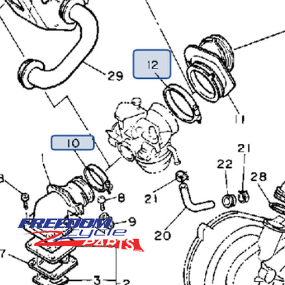 Yamaha Snoscoot 80 OEM Carburetor Clamp Kit