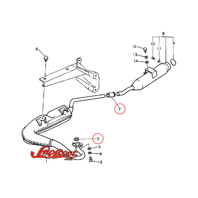 Yamaha Snoscoot 80 Exhaust Sealing Kit