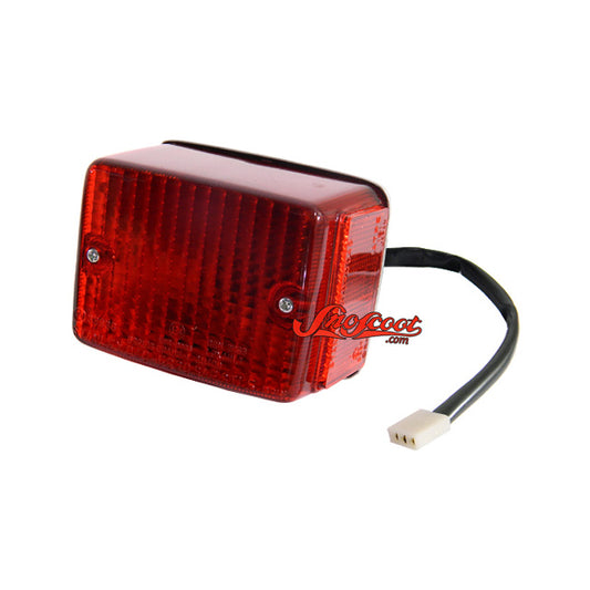 Yamaha Snoscoot 80 / Snosport 125 red tail light with wiring.